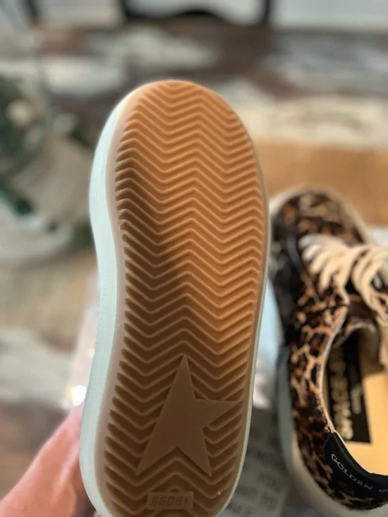 Golden Goose Leopard-Print Platform Sneakers with Black Star - Picture 3 of 4